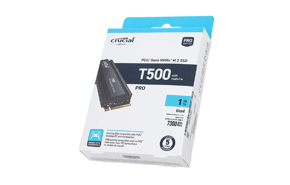 Crucial Pro SSD 1TB T500 with Heatsink 7400R/7000W