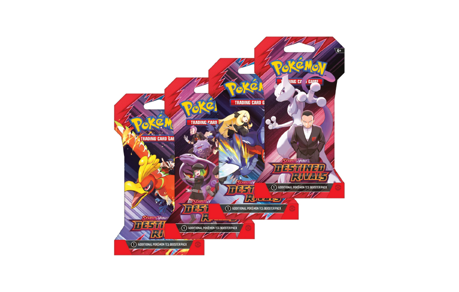 Vortex Game Store - Pokemon TCG SV10 - Destined Rivals Boosters (Sleeved) Vortex Game Store - Pokemon TCG SV10 - Destined Rivals Boosters (Sleeved)