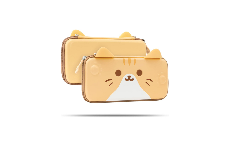 GeekShare Cat Ears Carrying Case for Switch & Switch OLED - Yellow