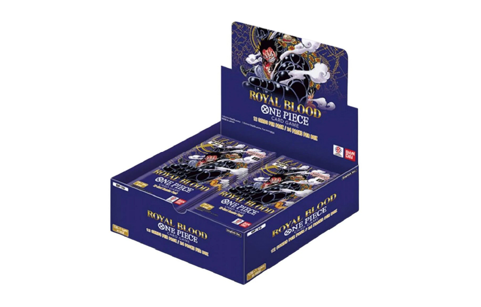 op10 english booster box One Piece Card Game 10 display features an impressive cover showcasing Gear 4 Boundman Luffy One Piece Card Game OP-10