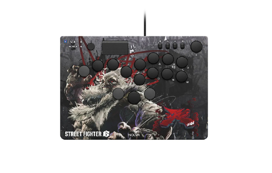 HORI Street Fighter 6 NOLVA Mechanical All-Button Arcade Controller for [PS5 / Windows]- GOUKI