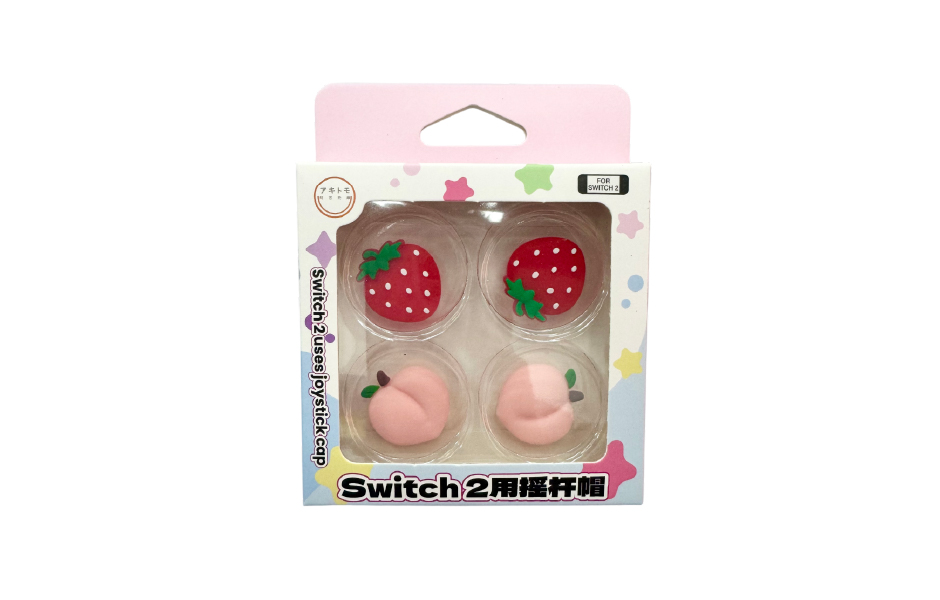 Akitomo Joy-Con Analog Cap 4 Pack - Strawberry & Peach
