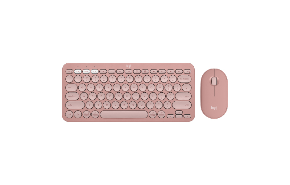 Logitech Pebble 2 Bluetooth Keyboard Combo - Tonal Rose