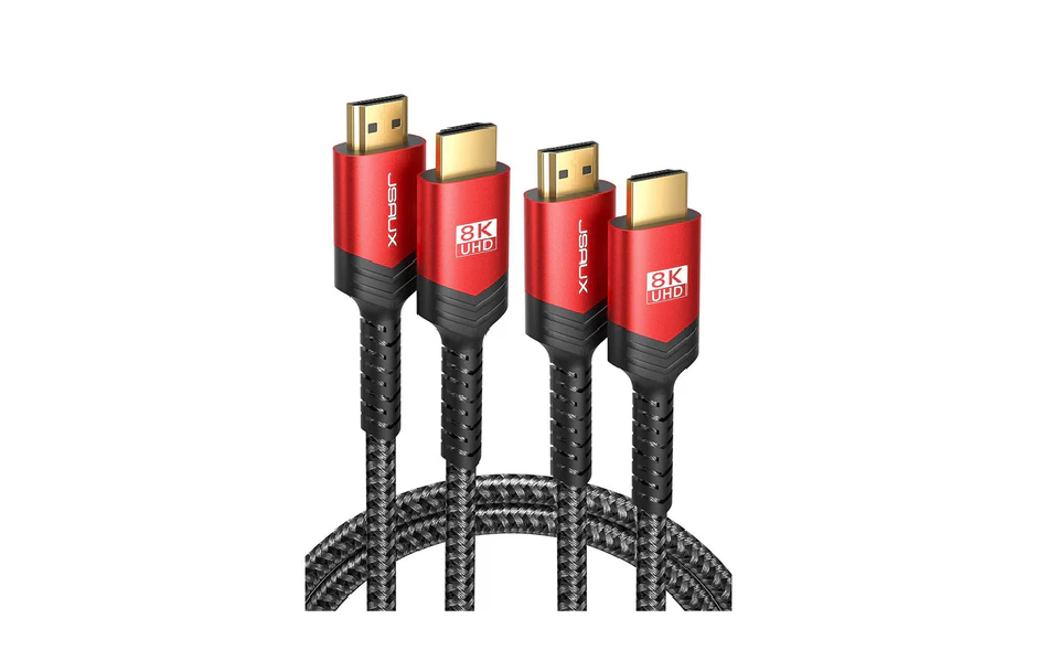 JSAUX 8K 60Hz HDMI Cable 10ft CV0011 (3m) - Red Shell & Black Wire
