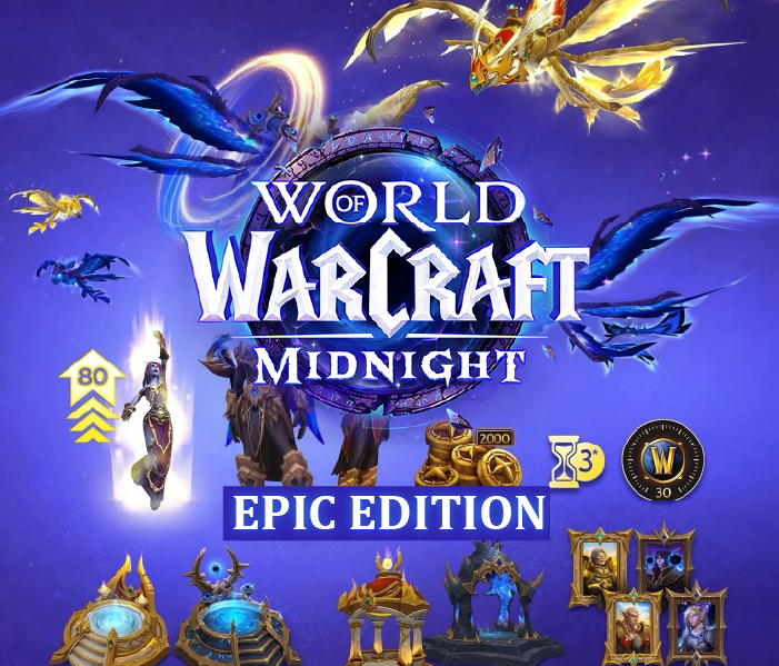 World of Warcraft: Midnight - Epic Edition Game Key (For PC)